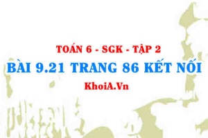 Bài 9.21 trang 86 Toán 6 Tập 2 Kết nối tri thức